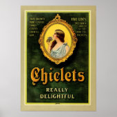 Kauwgom Snoep van kippen Mint Poster (Voorkant)