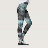 Kauwgrijsblauwe textuur leggings (Rechts)