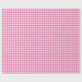 Kauwgum roze | Wappapier van witte gingham Cadeaupapier (Vlak)