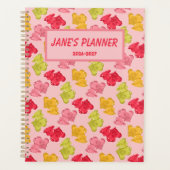 Kauwkoe Koe Tropisch Fruit Roze Planner (Voorkant)