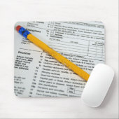 Kauwpotlood op IRS-formulier Muismat (Met muis)