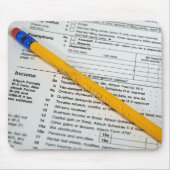 Kauwpotlood op IRS-formulier Muismat (Voorkant)