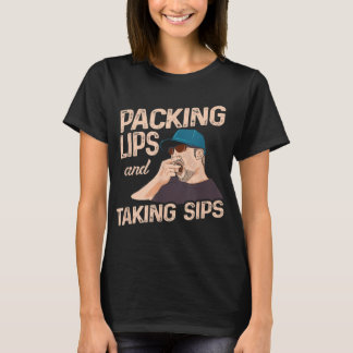 Kauwtabak verpakkingsLips en rapen T-shirt
