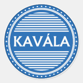 Kavala City Pride Embleem – Griekse Identiteit Ronde Sticker