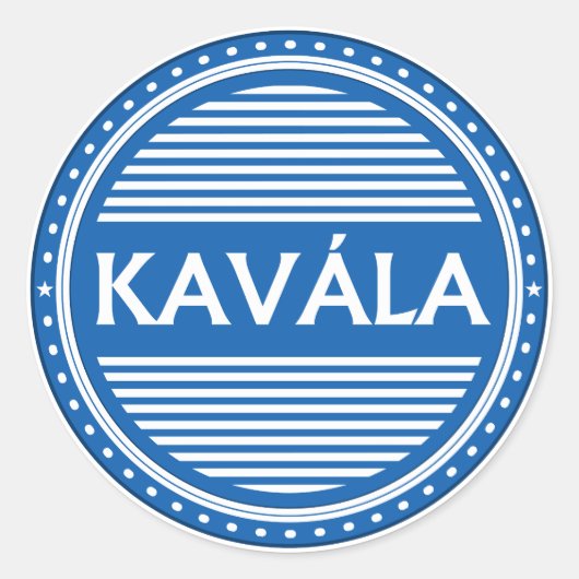 Kavala City Pride Emblem – Greek Identity Ronde Sticker (Voorkant)