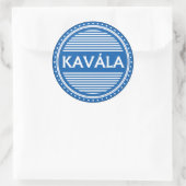 Kavala City Pride Emblem – Greek Identity Ronde Sticker (Tas)