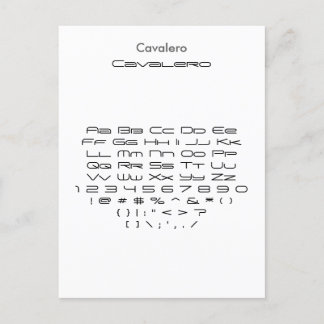 Kavalero - Zazzle-lettertypemonster Briefkaart