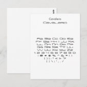 Kavalero - Zazzle-lettertypemonster Briefkaart (Voorkant / Achterkant)