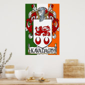 Kavanagh Coat of Arms Irish Flag Print (Keuken)