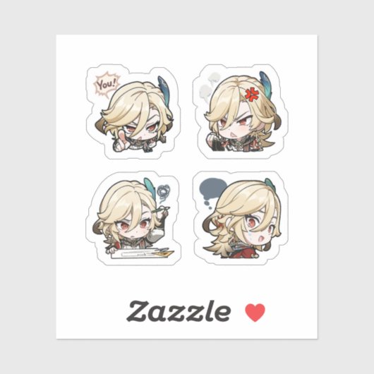 Kaveh Genshin Impact 4 stickersheet Sticker (Vel)