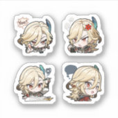 Kaveh Genshin Impact 4 stickersheet Sticker (Voorkant)
