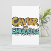 Kaviaar en grinniken" kaart (Staand voorkant)