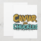 Kaviaar en grinniken" kaart (Voorkant / Achterkant)