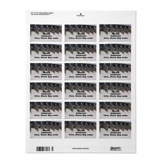 Kaw Dam Adresetiketten Etiket (Full Sheet)