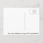 Kaw Lake Sunset Briefkaart (Achterkant)