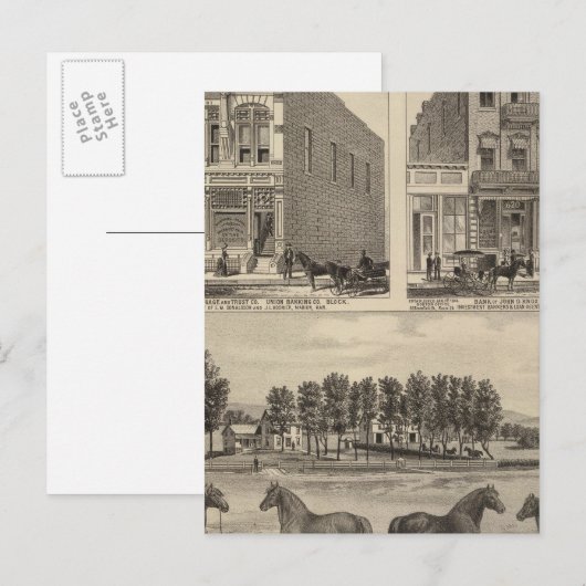 Kaw Valley Boerderij, Marion en Topeka, Kansas Briefkaart (Voorkant / Achterkant)