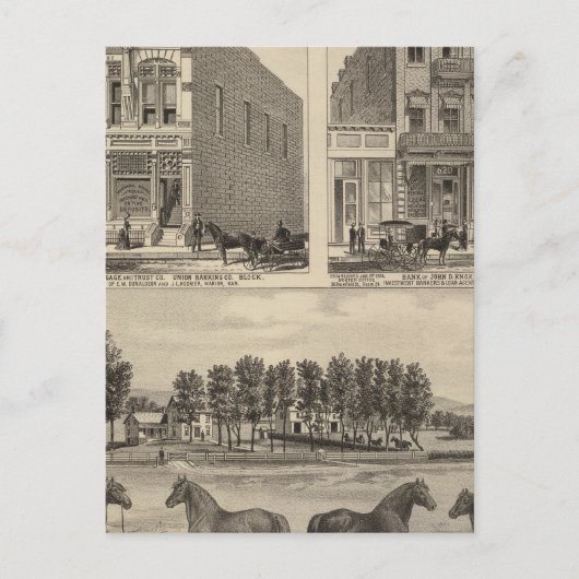 Kaw Valley Boerderij, Marion en Topeka, Kansas Briefkaart (Voorkant)