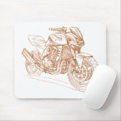 Kaw Z1000 2003+ Muismat (Met muis)