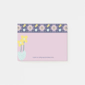 Kawaai Pastel Bloemen Post-it® Notes (Voorkant)