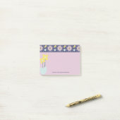 Kawaai Pastel Bloemen Post-it® Notes (Op bureau)