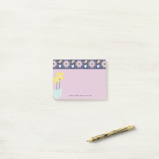 Kawaai Pastel Flowers Post-it® Notes (Op bureau)