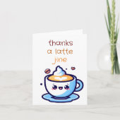 Kawai A Latte Coffee Dank u kaarten (Voorkant)