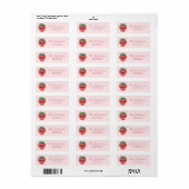 Kawai Aardbei Retouradres Etiket (Full Sheet)