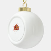 Kawai blad, Oversized T-Shirt Keramische Bal Ornament (Rechts)