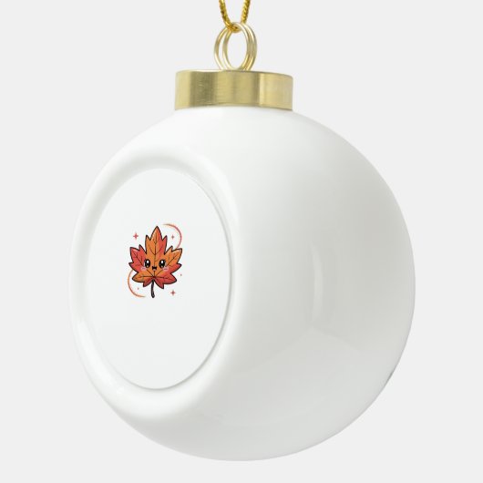 Kawai blad, Oversized T-Shirt Keramische Bal Ornament (Rechts)