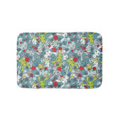 kawaï blauw patroon badmat (Voorkant)