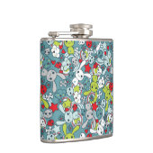 kawaï blauw patroon heupfles (Rechts)