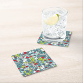 kawaï blauw patroon kartonnen onderzetters (Insitu)