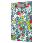 kawaï blauw patroon klembord (Links)