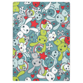 kawaï blauw patroon klembord (Achterkant)