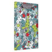 kawaï blauw patroon klembord (Rechts)