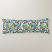 kawaï blauw patroon lichaamskussen (Achterkant)