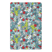 kawaï blauw patroon mini klembord (Achterkant)