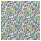 kawaï blauw patroon stof (Swatch)