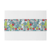 kawaï blauw patroon uitnodigingen wikkel (Achterkant Voorbeeld)