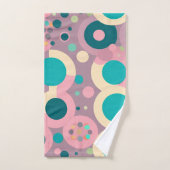 Kawai Cirkel Roze Navy Isometrisch Patroon Bad Handdoek (Handdoek)