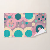 Kawai Cirkel Roze Navy Isometrisch Patroon Bad Handdoek (Handdoek)