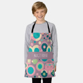 Kawai Cirkel Roze Navy Isometrisch Patroon Schort (Gedragen)