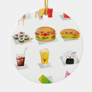 kawaï - fastfood keramisch ornament