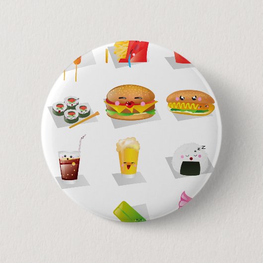 kawaï - fastfood ronde button 5,7 cm (Voorkant)