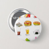 kawaï - fastfood ronde button 5,7 cm (Voorkant /achterkant)