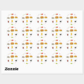kawaï - fastfood ronde sticker (Vel)