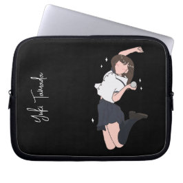 Kawai Jumping Meisje  Laptop Sleeve