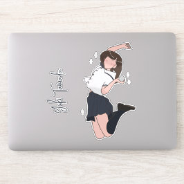 Kawai Jumping Meisje  Sticker