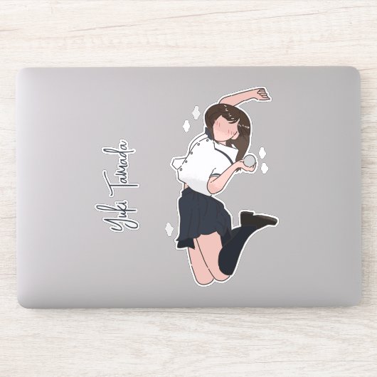 Kawai Jumping Meisje  Sticker (Computer)