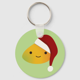 Kawaï Kerstmis Mango Sleutelhanger